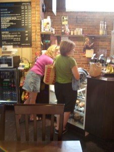 Ordering at Frisky Berry Coffee Co.