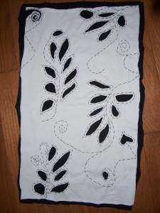Appliqued tea towel