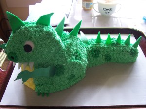 Dragon birthday cake