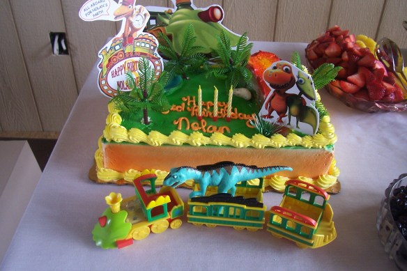 Dinosaur birthday cake